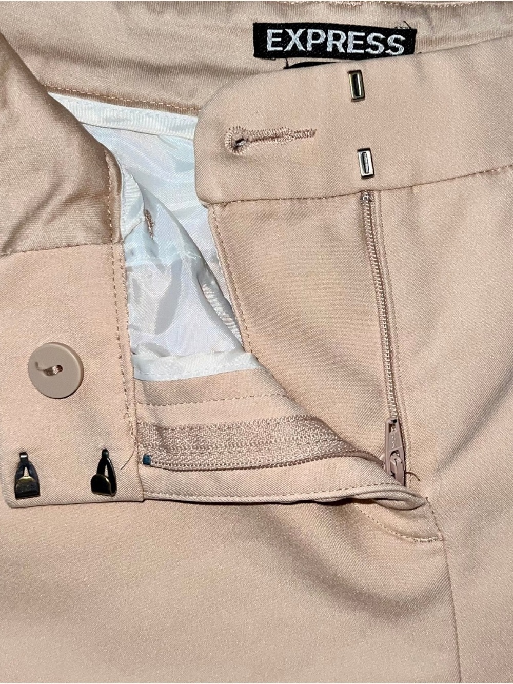 Express Columnist Beige Dress Pants Size 00R - Picture 2 of 5